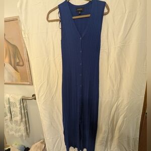 Navy Blue Sleeveless Dress